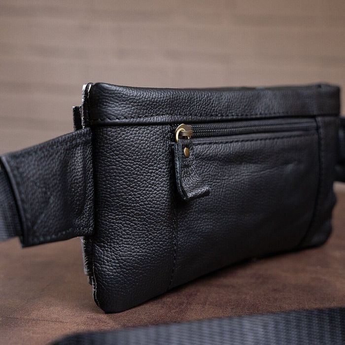 Сумка Vintage На пояс Черная (14734) изображение 6