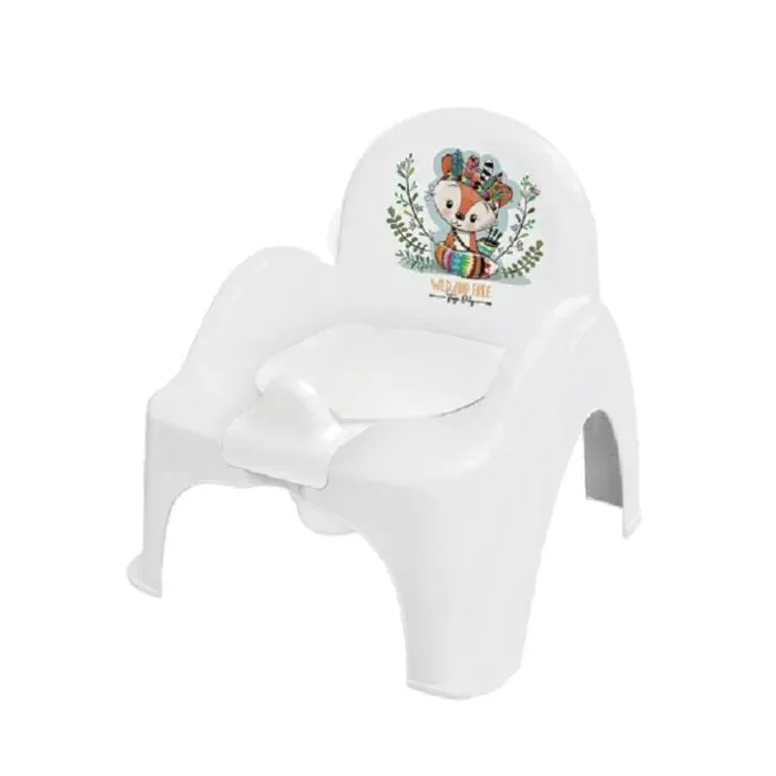 Горшок Tega Baby WILD&FREE LITTLE FOX стілець, з музикою, white green (PO-074-103-LISEK-Z)