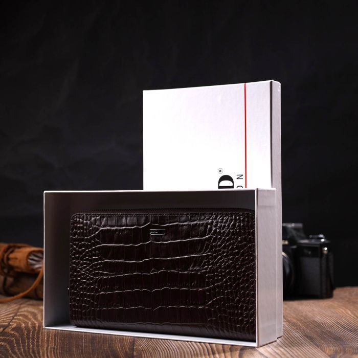 Гаманець Bond Accessories З одним відділенням з натуральної шкіри Коричнева (22028) зображення 10