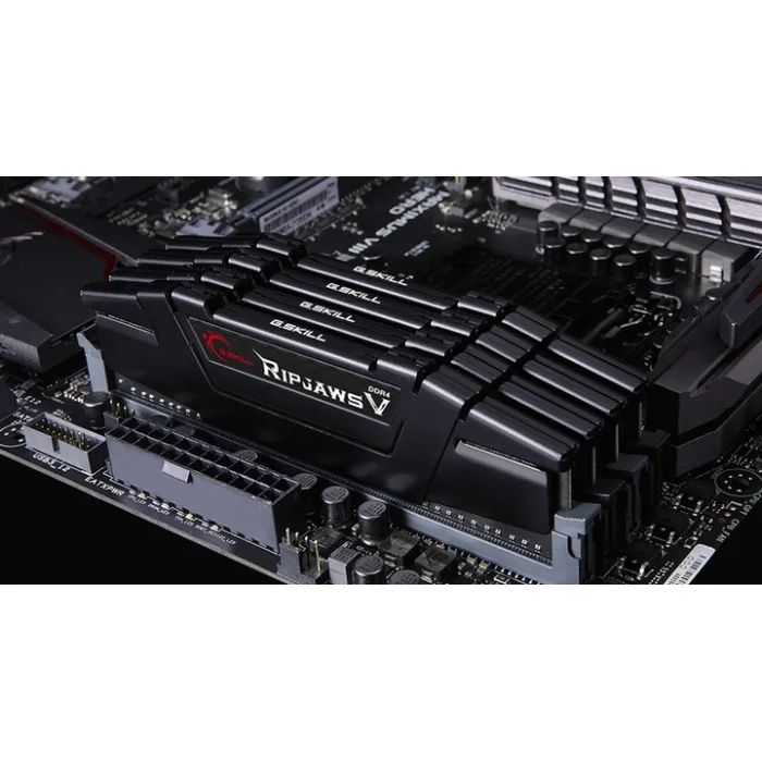 Модуль памяти для компьютера DDR4 128GB (4x32GB) 3600 MHz RipjawsV Black G.Skill (F4-3600C18Q-128GVK) изображение 2