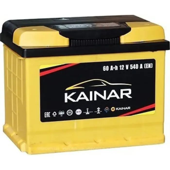 Аккумулятор автомобильный KAINAR STANDART 60Ah Н Ев (-/+) (550EN) (060 160)