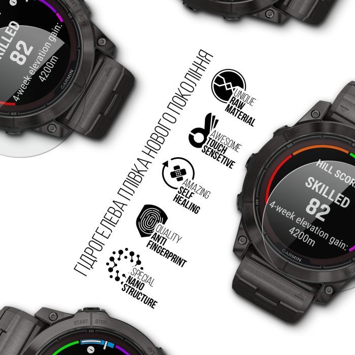 Пленка защитная Armorstandart Garmin Fenix 7X Sapphire Solar 51mm 6 pcs (ARM85997) изображение 2