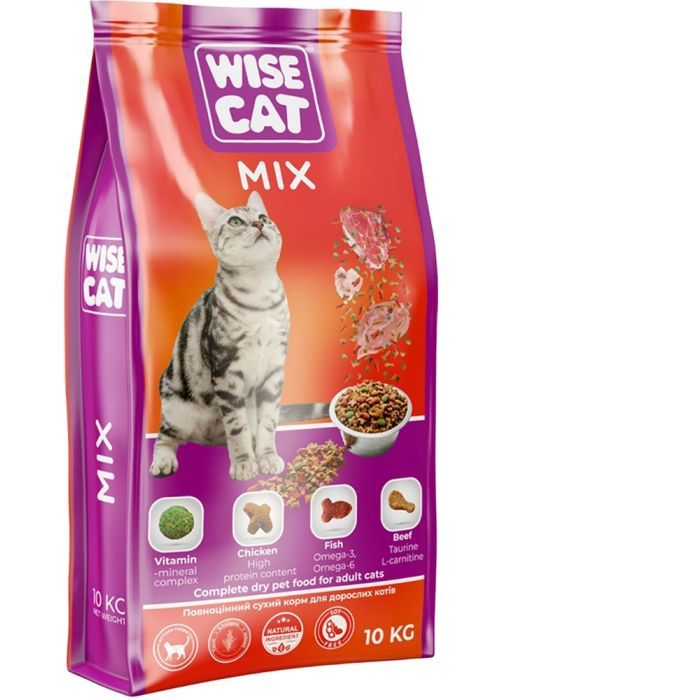 Сухой корм для кошек Wise Cat Mix 400 г (4820111141692)