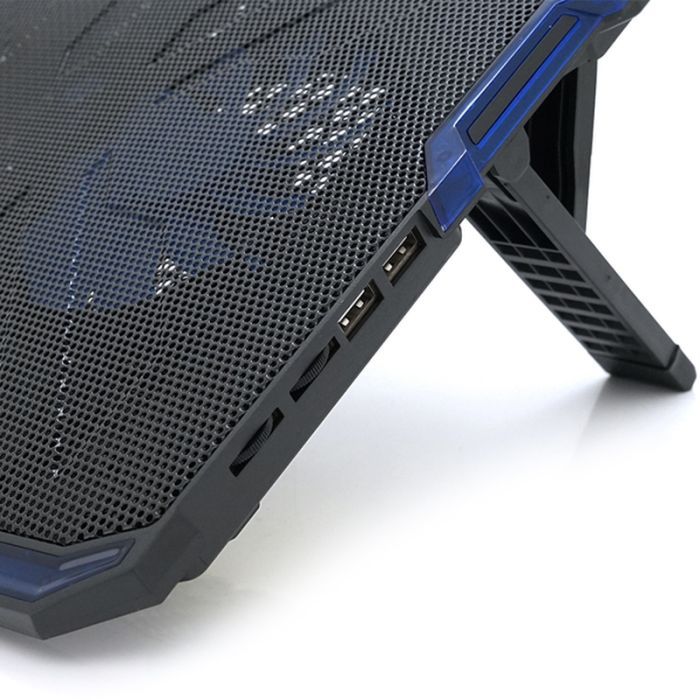 Подставка для ноутбука IceCoorel 10-15.6", 2*140mm + 3*70mm 1400 RPM, 2*USB, 410x290x26mm, Blue (A2) изображение 3