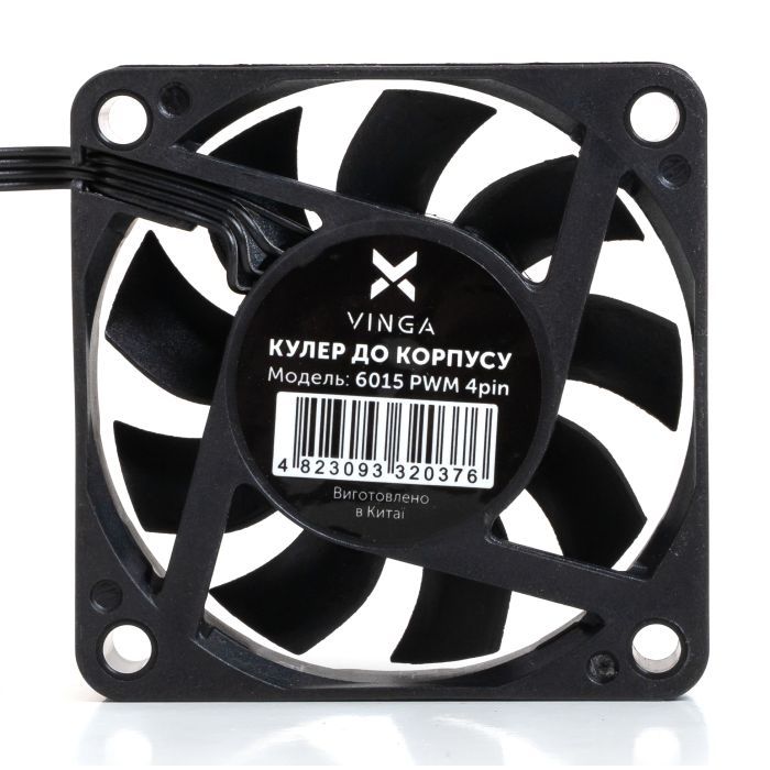 Кулер до корпусу Vinga 6015 PWM 4pin ОЕМ зображення 3