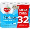 Туалетная бумага Ruta Pure White Deluxe 3 слоя 160 отрывов 32 рулона (4820202896135)