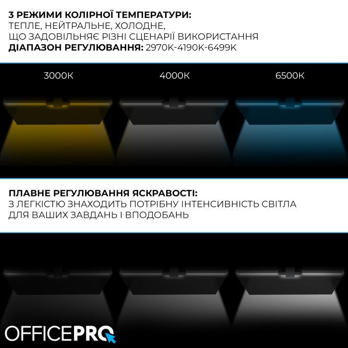 Настольная лампа OfficePro LED лампа на монитор SL299B (SL299B) изображение 11