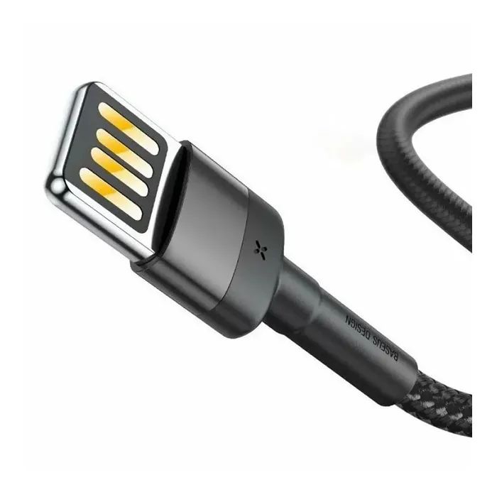 Дата кабель USB 2.0 AM to Lightning 2.0m Cafule grey+black Baseus (CALKLF-HG1) зображення 4