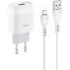 Зарядний пристрій HOCO C72A Glorious USB + cable Micro 10.5W White (6931474713001)