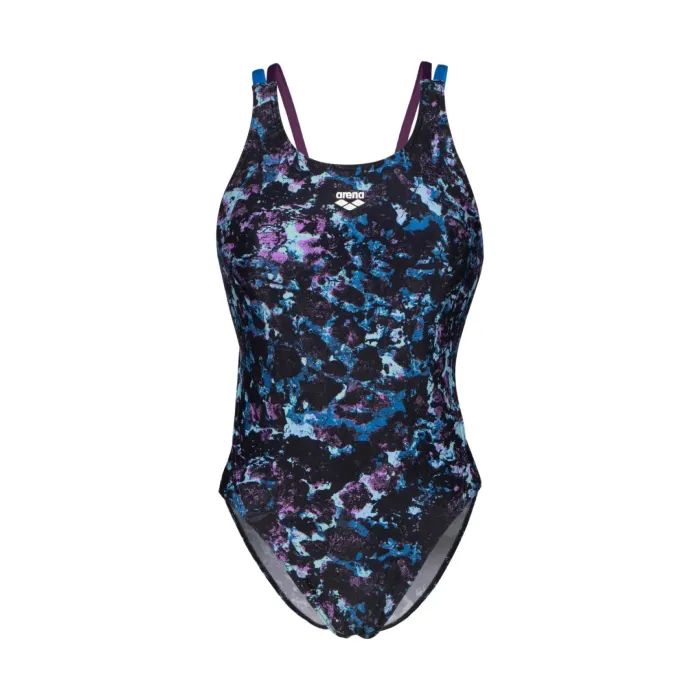 Купальник Arena Rockin Swimsuit Swim Tech Mult 008159-889 чорний, синій, фіолетовий 40 (3468337406525) изображение 3