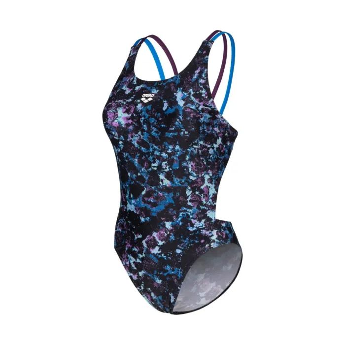 Купальник Arena Rockin Swimsuit Swim Tech Mult 008159-889 чорний, синій, фіолетовий 40 (3468337406525) изображение 4