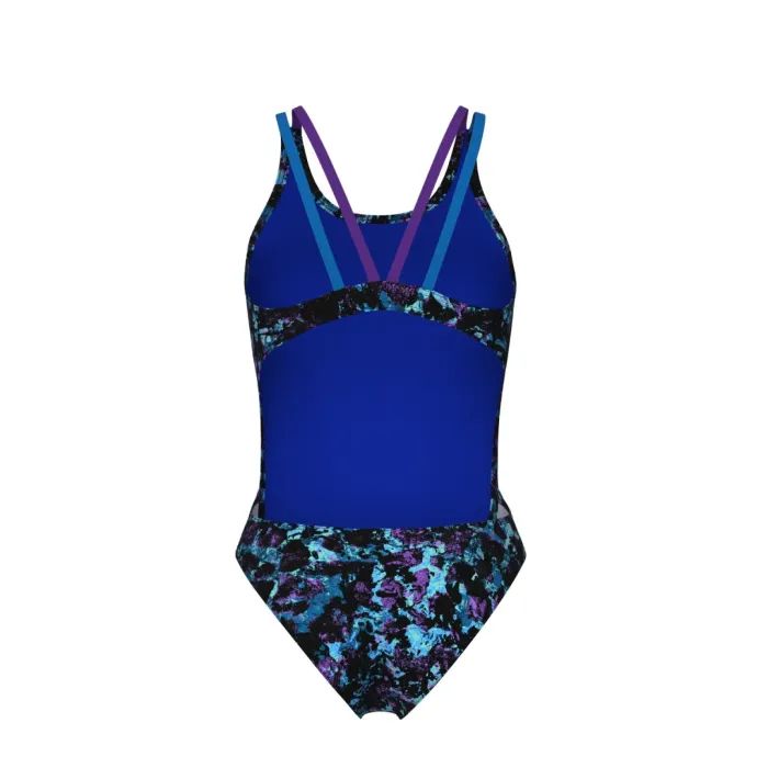Купальник Arena Rockin Swimsuit Swim Tech Mult 008159-889 чорний, синій, фіолетовий 40 (3468337406525) изображение 5