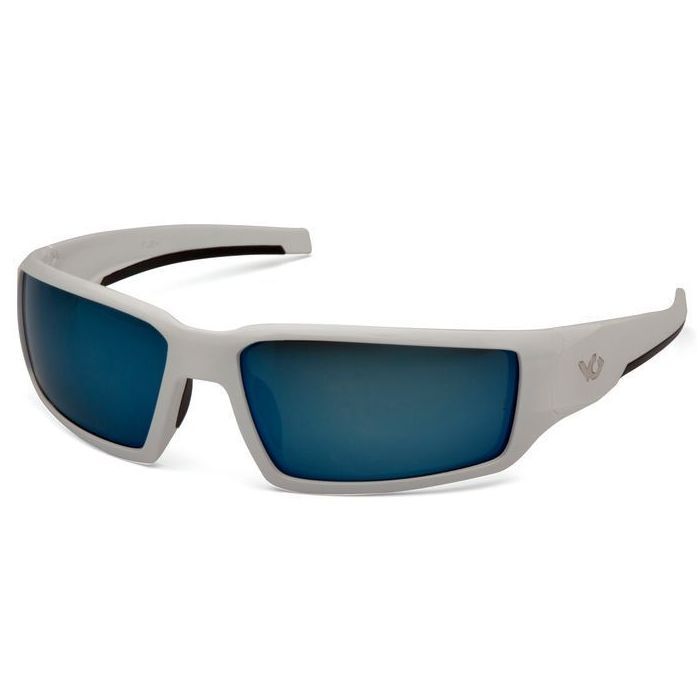 Солнцезащитные очки Venture Gear Pagosa White Anti-Fog Зеркальные синие в белой оправе (VG-PAGW-GTB1)