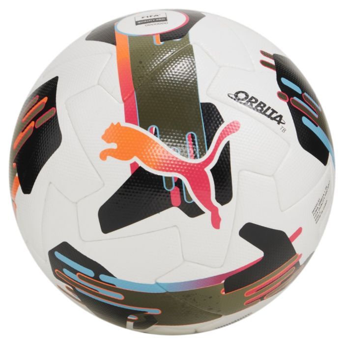 М'яч футбольний Puma Orbita 1 TB (FIFA Quality Pro) Уні 5 Білий / Рожевий / Мультиколор (4065449744386)
