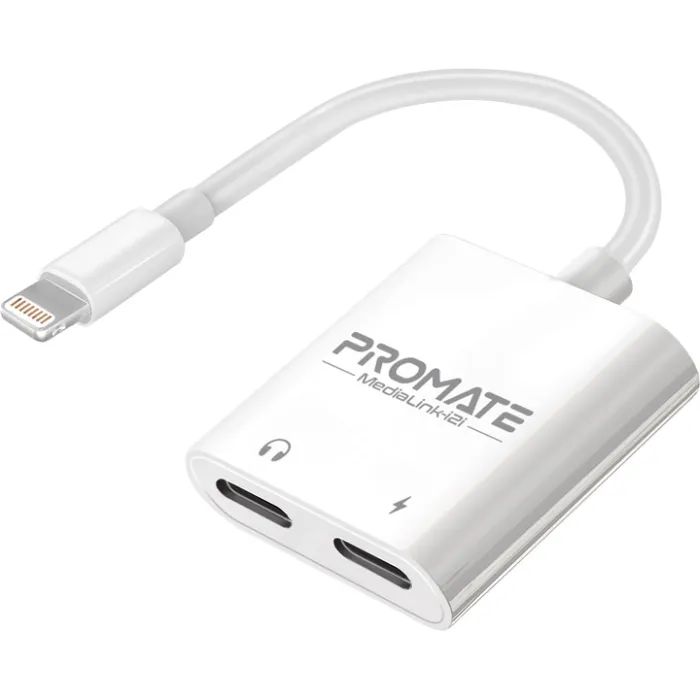 Адаптер Lightning to Lightning 12W + Lightning audio Promate (medialink-i2i)