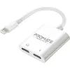 Адаптер Lightning to Lightning 12W + Lightning audio Promate (medialink-i2i)