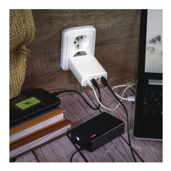 Зарядное устройство EMOS V06G120 1xUSB-A + 3xUSB-C PD120W GaN (V06G120) изображение 9