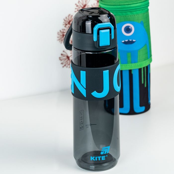 Пляшка для води Kite 680 мл чорно-блакитна (K25-1233-2) зображення 7