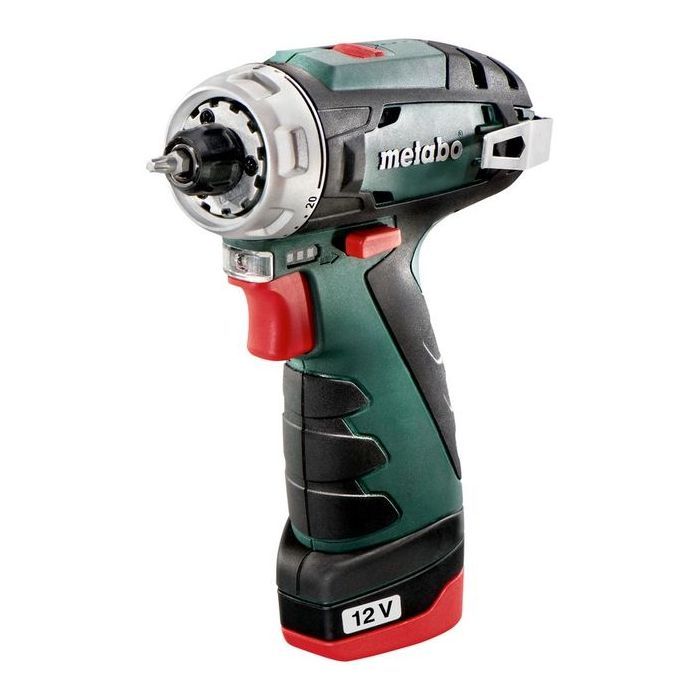 Шуруповерт Metabo PowerMaxx BS BASIC 12V, 2х2Ah, 17·34Нм, 0-360/0-1400об/мин (600984500) изображение 2