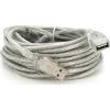 Дата кабель USB 2.0 AM/AF 10.0m ferrite transparent white Voltronic (YT-AM/AF-10TBL)