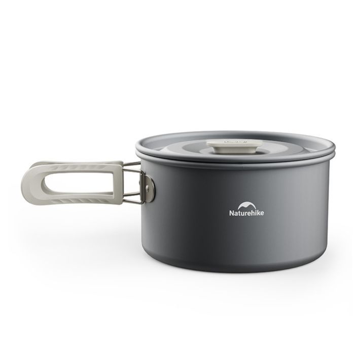 Набір туристичного посуду Naturehike CNK2450CF010, 2 каструлі 1л, 1.7л, сковорідка (6976507663335) зображення 2