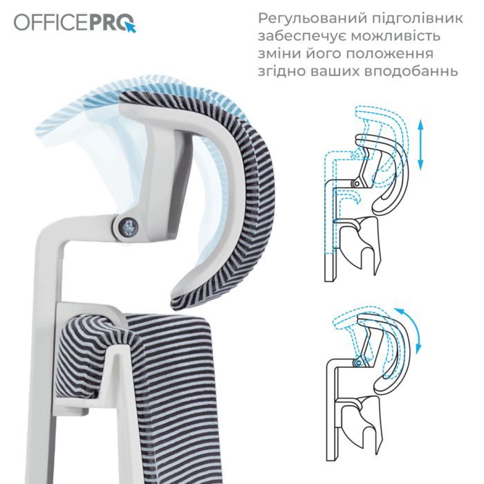 Офисное кресло OfficePro Elegant OC660-W-LG-LG (OC660-W-LG-LG) изображение 7