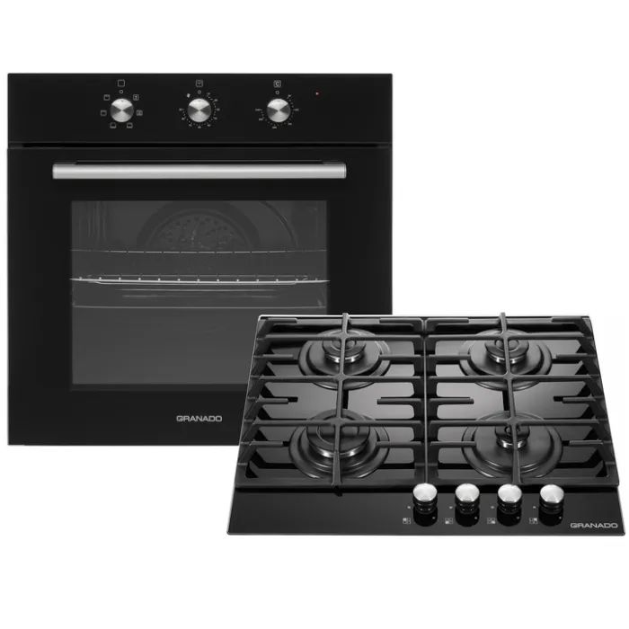 Комплект вбудованої техніки GRANADO GEO 62-0200 black + GGH 62-104 black glass