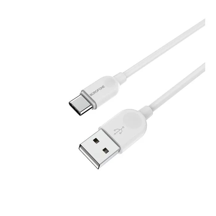 Дата кабель USB 2.0 AM to USB-C 2.0m 2.4A white BOROFONE (6957531090021) зображення 3