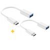 Дата кабель OTG USB 2.0 AF to USB-C 0.11m 2PCS white XoKo (XK-AC230-WH2)