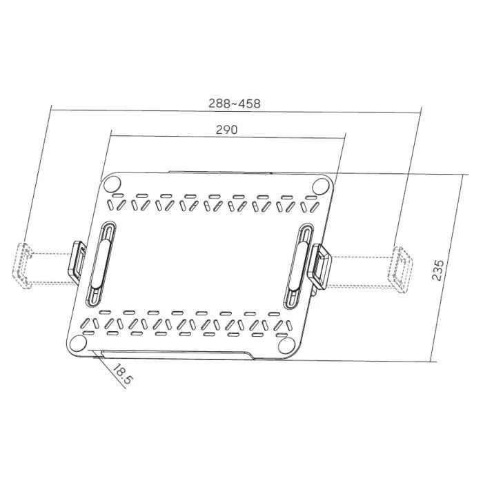 Подставка для ноутбука OfficePro для кронштейнов VESA 75x75, 100x100 (LH340W) изображение 5