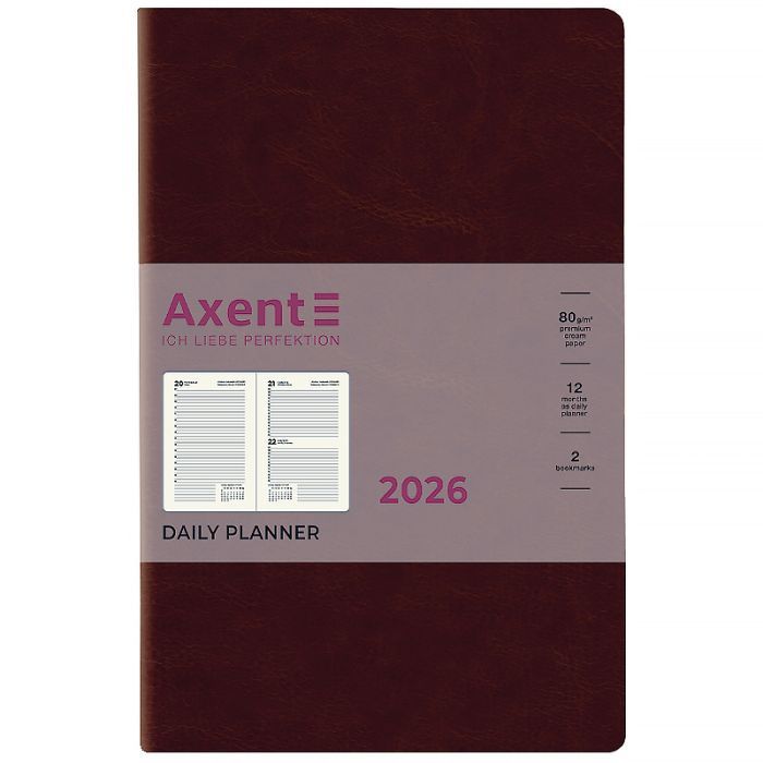 Еженедельник Axent датированный 2026 Partner City Soft, 145х210, коричневый (8821-26-05-A) изображение 2