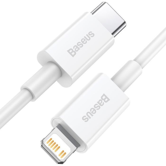 Дата кабель USB-C to Lightning 2.0m 20W white Baseus (CATLYS-C02) изображение 2