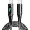 Дата кабель USB-C to USB-C 1.0m 100W Digital Display black Essager (ES-XCTT1-YD01)