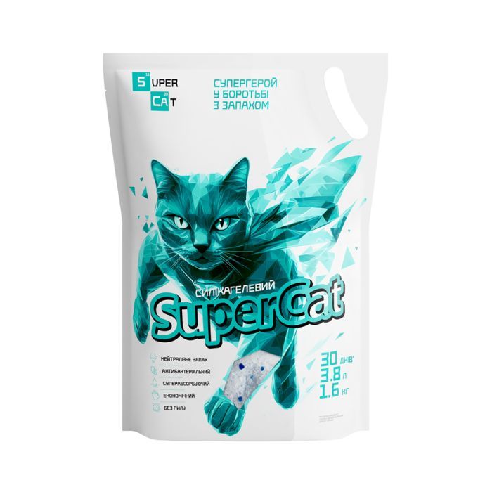 Наполнитель для туалета Super Cat Силикагелевый 2.2 кг (3527)