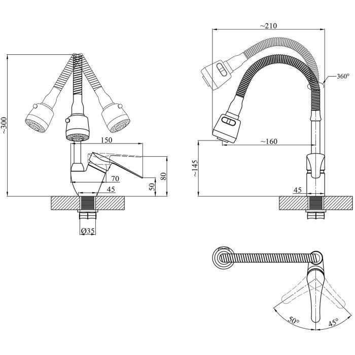 Смеситель Agua Sevilla-C039 (CV022345) изображение 6