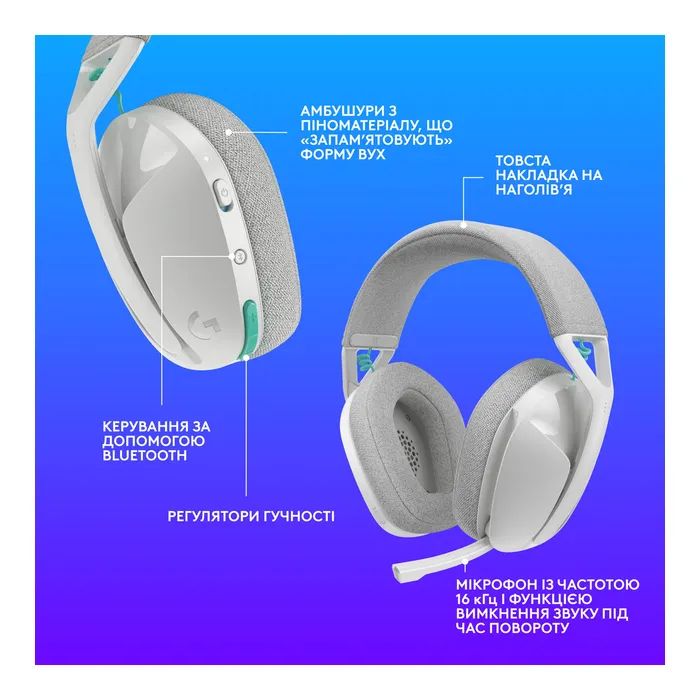 Наушники Logitech G321 Lightspeed Black (981-001563) изображение 7 Наушники Logitech G321 Lightspeed Black (981-001563) изображение 7