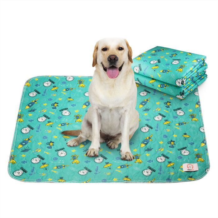Пелюшки для собак MISOKO&CO Багаторазова з ракетами 80х140 см 1 шт м’ятна (HAINMSK70038) зображення 3