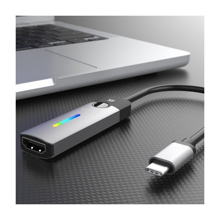 Перехідник USB-C M to HDMI F 8K 60Hz LED RGB J5create (JCA157-N) зображення 6