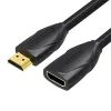 Кабель мультимедійний HDMI M to HDMI F 2.0m 4K60Hz black Vention (VAA-B06-B200)