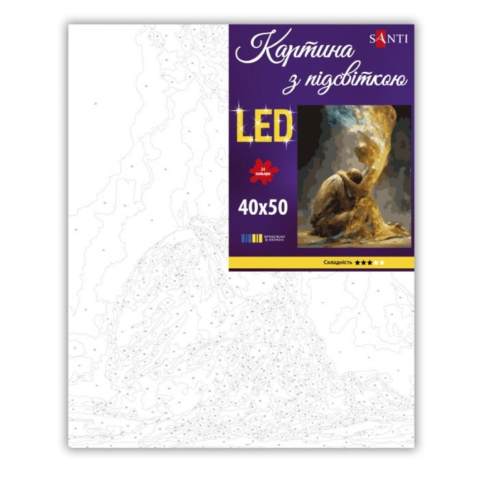 Картина по номерам Santi "Обійми світла", 40*50см, LED підсві (956657) изображение 2
