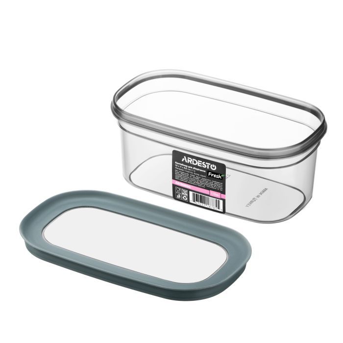 Харчовий контейнер Ardesto Fresh 0.65л, пластик, прямокутна, сірий (AR1307GG) зображення 3