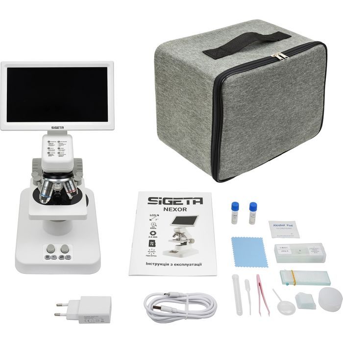 Мікроскоп Sigeta Цифровий NEXOR 80x-800x 2 MP 7" LCD (65205) зображення 11