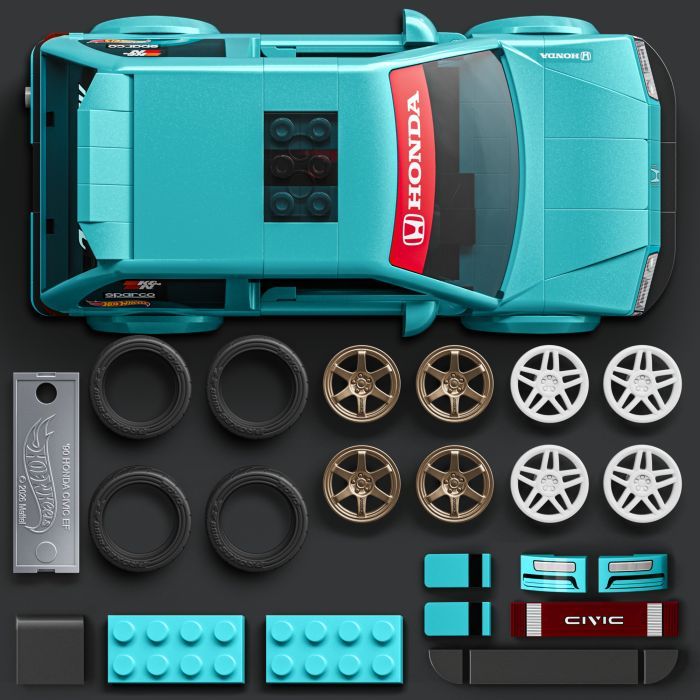 Конструктор Mattel Brick Shop Speed Honda Custom 90 Civic EF (JHF62) изображение 5