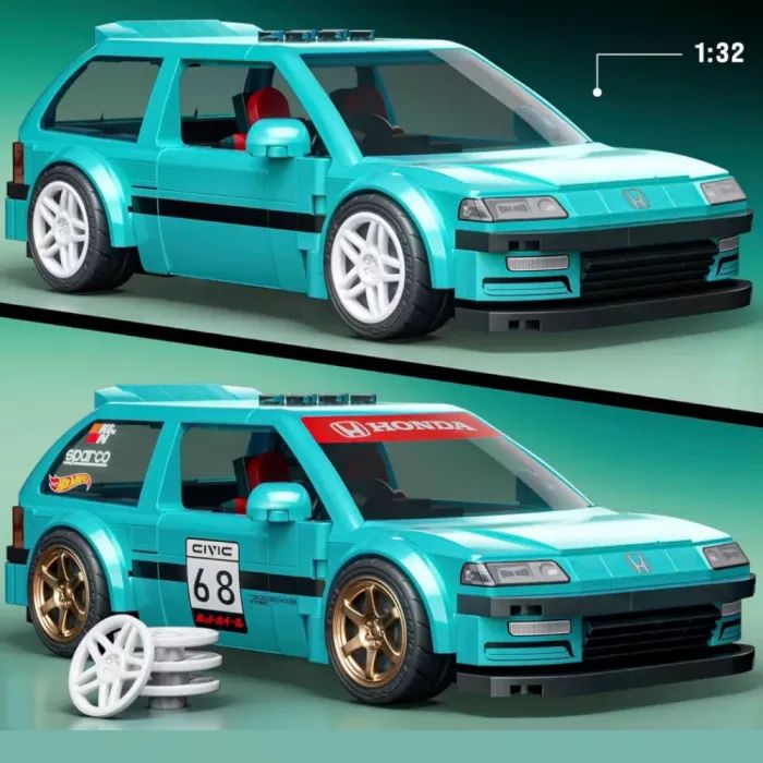 Конструктор Mattel Brick Shop Speed Honda Custom 90 Civic EF (JHF62) изображение 8