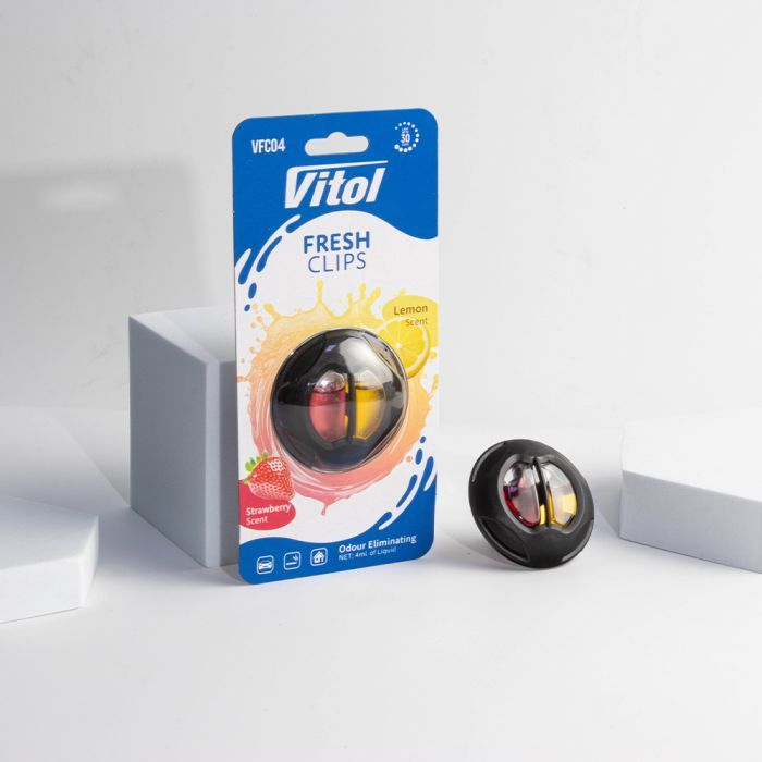 Ароматизатор для автомобиля VITOL Fresh Clips Strawberry+Lemon (VFC04) изображение 5