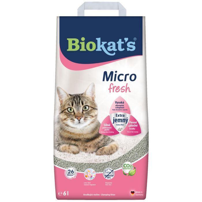 Наполнитель для туалета Biokat's Micro Fresh бентонит 6 л (4002064613925)