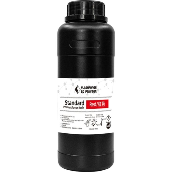 Фотополимерная смола Flashforge Resin Standart UV/LCD Red 0,5kg (20001869001)