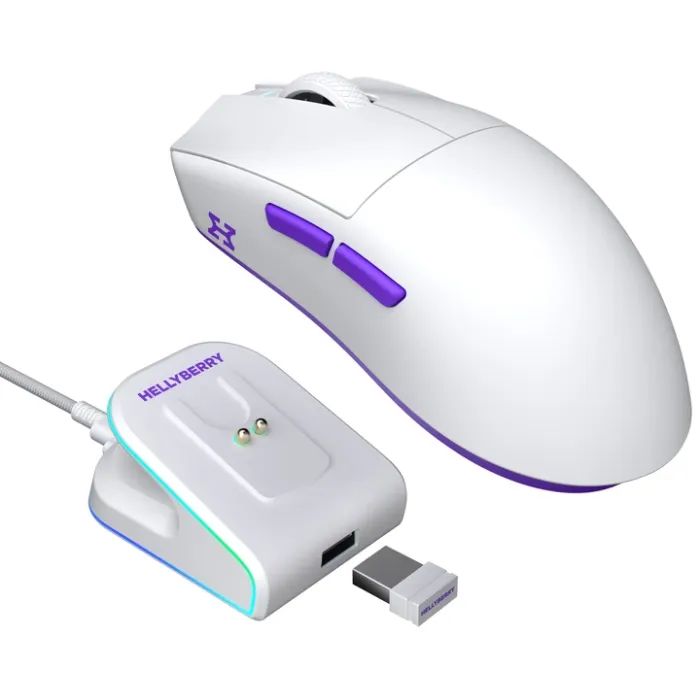 Мышка Hator Hellyberry HM47 Wireless White/Violet (HM47_white_violet) изображение 2