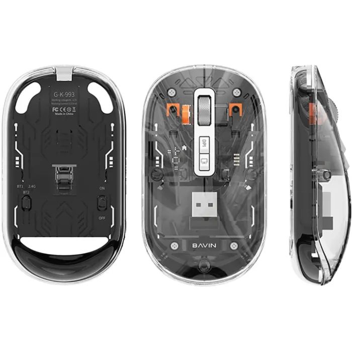 Мышка BAVIN G-K-993 Wireless/Bluetooth Black (G-K-993-BK) изображение 2