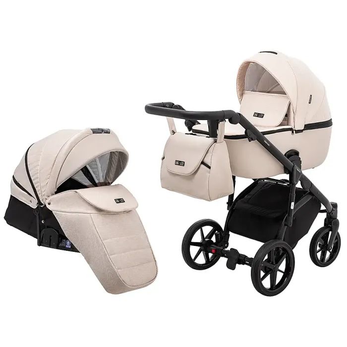 Коляска Adamex 2 в 1 Nola PS-160 бежевий / капучино (681066)